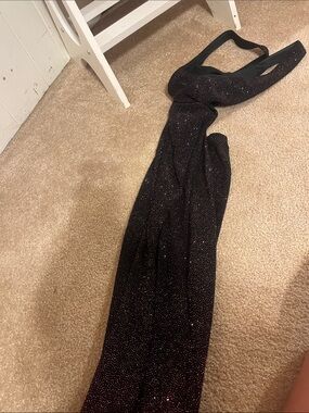 Sparkle Black Halter Jumpsuit